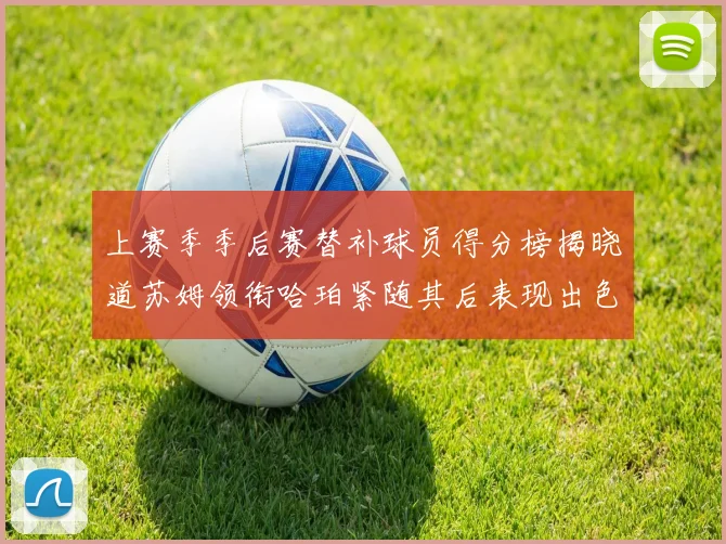 上赛季季后赛替补球员得分榜揭晓道苏姆领衔哈珀紧随其后表现出色